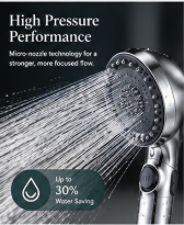 Aurevia™ 3-Mode High-Pressure Filtered Shower Head